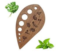 Wooden Leaf-Shaped Herb Stripper Bowl, Herb Stripping Tool for Rosemary, Thyme & Kale, Manual Herb Separator Kitchen Gadget