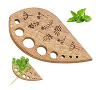 Wooden Leaf Shaped Vegetable Separator,Vegetable Leaf Stripper,Wooden Veg etable Le af Separator,Fun Kitchen Gadgets,Pottery Herb Stripper Tool Supplies for Kitchen and Chefs