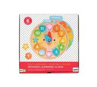 Petit Collage Multi-language + Counting + Colors Wooden Learning Clock
