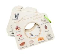 Wooden Learning Toy, Outdoor Adventure Cognitive Board Education Toy Portable Sturdy Bird Flower Grass Plant for Children Kids