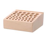 Wooden Leathercraft Tools Rack, Pine Wood Practical Leather Craft Tool Organizer Multifunctional Carving Tool Storage Rack for Leather Working (46 holes)