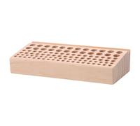 Wooden Leathercraft Tools Rack, Pine Wood Practical Leather Craft Tool Organizer Multifunctional Carving Tool Storage Rack for Leather Working (98-well)