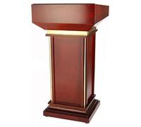 Wooden Lectern Podium Stand with Drawer & Open Cabinet - Ideal for Churches Conferences Speeches and Lectures - Speaking Desk for Public Speaking