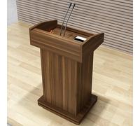 Wooden Lectern Stand with Storage, Elegant Design for Schools, Churches, Seminars & Restaurants, Sturdy Wooden Pulpit for Presentations and Events