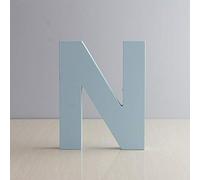 Wooden Letters, 26 Blue Big Letters Wooden,Lightweight Natural Wooden Letter Decoration for DIY Projects on Home Walls Parties and Decorations (N)