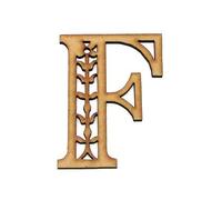 Wooden Letters Alphabet Flat MDF Wood 80mm x 65mm (Letter F)