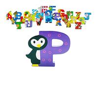 Wooden Letters by Orange Tree Toys, Letter P for Penguin - Alphabet Animal Letters for Personalised Baby Name, Toy Box, Door, Wall Decorations - Animals Nursery Decor, Boys Girls Bedroom Accessories