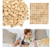Wooden Letters for Crafts,200PCS Scrabble Letters for Crafts Scrabble Letters for Crafts,Recognition Block Early Childhood Education Wood Gift Decoration Making Wooden Alphabet Letters,Travel Scrabble