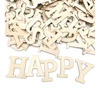 Wooden Letters for Crafts, 4 Inch Unfinished Capital Wooden Alphabet Letters&Numbers Wood Letters for DIY Painting Arts Home Decorations Kids Spelling Learning(64Pcs)