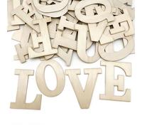 Wooden Letters for Crafts, 5 Inch Unfinished Capital Wooden Alphabet Letters&Numbers Wood Letters for DIY Painting Arts Home Decorations Kids Spelling Learning (32Pcs)