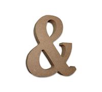 Wooden Letters for Crafts & Decor - Large Free Standing Ampersand & Symbol - 13cm High x 2cm Deep