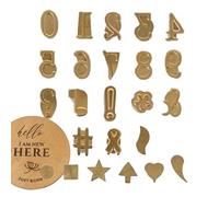 Wooden Letters Kit - Heat Stamp Engraving Tool Pyrography Numerals Symbols Creative Marking Leather Wood Metal | Craft Accessory Heater Stamp DIY Decoration Custom Workshop