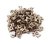 Wooden Letters Numbers Set 200Pcs Wood A-Z Alphabet 0-9 DIY Crafts Early Learning Toys for Kids Home Decor (English Letter Design)