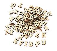 Wooden Letters, Wooden Alphabet Letters Wood Letters Wood Sheet Educational Toy Crafts Decor 200PCs DIY Log Letter-Shape for 26 English Letters