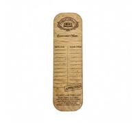 Wooden Library Card Bookmark, Public Library Design with Borrower's Name and Date Due Fields