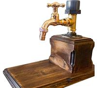 Wooden Liqueur Dispenser for Alcohol, Whiskey - 1/2/3 Bottles, Professional Faucet Shape for Party, Drinks, Wine Racks, Cocktails - Single Bottle Holder