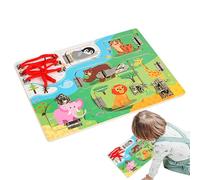 Wooden Lock Board - Early Childhood Education, Board Development Toy with Lock | Develop Fine Motor Skills, Logical Imagination, Creative Activity, Blackboard P