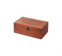 Wooden Lockable Desktop Storage Box Solid Wood Organizer for Secure Organization of Jewelry Documents Electronics and Small Valuables (M)