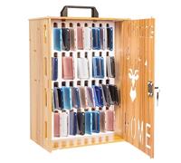 Wooden Lockable Phone Storage Box with Carry Handle Ideal for School Office and Business Use Secure and Stylish Mobile Device nizer