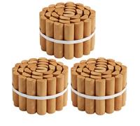 Wooden Log Roll Garden Edging Border Half Round Lawn Path Flower Bed Rot Resistant Natural Timber Allotment Patio 1.8M (Pack Of 3)