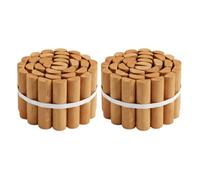 Wooden Log Roll Garden Edging Border Half Round Lawn Path Flower Bed Rot Resistant Natural Timber Allotment Patio 1.8M (Pack Of 2)