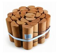 Wooden Log Roll Garden Edging Border Half Round Lawn Path Flower Bed Rot Resistant Natural Timber Allotment Patio 1.8M (Pack Of 1)