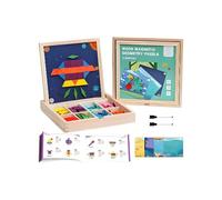 Wooden Logic Reflection Puzzle Blocks for Table