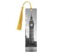 Wooden London 1 Print Bookmarks with Tassel for Women,Men,Book Lovers,Page Markers for Students Teachers Reading