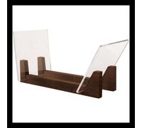 Wooden LP Vinyl Record Storage Holder Desktop Rack for 50 Records, Anti-Crack, Space-Saving, Easy Assembly