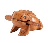 Wooden Lucky Frogs Percussion Instrument, 5 Sizes Rasp Traditional Handcrafted Croaking Sound for Musical Decor Craft Home Office Desk Ornament (No. 3 10.6CM)
