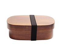 Wooden Lunch Box Japanese Bento Box Dinnerware Set with Bag & Spoon Fork Chopsticks Picnic Box for Students (JP17)