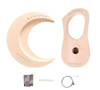 Wooden Lyre Handmade Kit - 10 String Instrument Set, Creative Music Craft Project | Complete Assembly Package With Beginner Making Supplies For Musical Exploration, Educational Harp Building Ac
