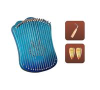 Wooden Lyre Harp 17 String Lyre Harp Portable Solid Beech Wood Musical Instrument With Tuning Wrench Picks For Beginners Kids Adults(Gradient Blue)