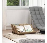 Wooden Magazine Rack Artisan Oak 65x53x28.5cm Engineered Wood 3-Shelf Shelf Unit