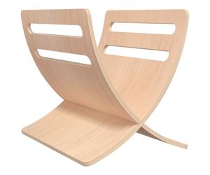 Wooden Magazine Rack Floor Standing Natural Newspaper Storage Holder vidaXL