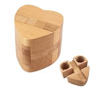 Wooden Magic Box Puzzle Boxes with Hidden Compartments for Adults Intelligent Brain Teaser Hard Difficult Impossible Ring Necklace Heart Case Holder Surprise Secret Gift for Girlfriend