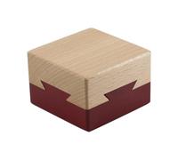 Wooden Magic Secret Puzzle Box Present Brain Teaser Lock Box for Adult with Hidden Compartment for Girlfriend Surprise (Red)