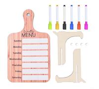 Wooden Magnet-Backed Menu Board for Fridge Use to Support Weekly Meal Scheduling and Reduce Time Spent on Grocery Planning