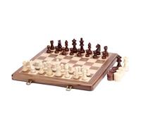 Wooden Magnetic Chess Set, Portable Travel Game with Folding Storage Board for Beginners & Professional Players