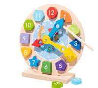 Wooden Magnetic Clock - Kids Learning Toy, Teaching Design with Telling Time, Safe Material with Kindergarten Feature, Educational Toys Learning Supplies, Home Kindergarten for Time Teaching