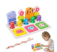 Wooden Magnetic Fishing & Shape Matching Game, 2-in-1 Table Puzzle with Magnetic Build, Professional Preschool Developmental Toy, Modern Nursery Accessory with Style