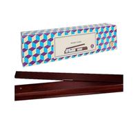 Wooden Mahjong Rack with Pusher - 17 Inch Magnetic Tile Holder, Solid Wood Domino Tray Stand, Detachable Game Organizer Arm, 43cm Board Game Accessory | for Seniors Family Party Mexican Train