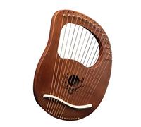 Wooden Mahogany Lyre 19 Strings Harp Musical Instrument With Tuning Tool