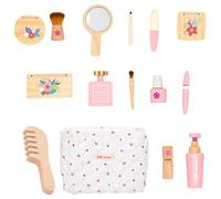 Wooden Makeup Set,Interactive Pretend Makeup Toy | Makeup Kit Set for Toddler Pretend Makeup Kit for Girls 3+ Year Old Christmas Birthday