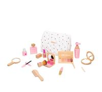 Wooden Makeup Toy Set, Early Educational Fake Kit with Pretend Build, Play