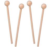 Wooden Mallets 20.5 cm - High-Quality Xylophone Beaters with Wooden Handle for Musical Instruments - Ideal for Glockenspiel, Drums & Percussion - Natural Tonewood for Warm Sound