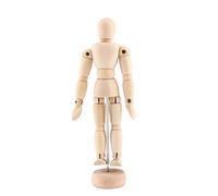 Wooden Manikin, Articulated Figure Model for Precise Art Reference, Small Desk Sculpture 11.4cm for Artists Students Designers Sketching and Modeling Practice