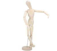Wooden Manikin Artist Figure | Flexible Joints for Sketching/Drawing/Painting | Solid Wood Sturdy Art Doll | 16 Inch with Even Finish