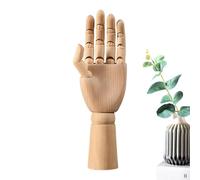 Wooden Mannequin Hand - Artist Model Figure, Adjustable Hand Sculpture, Realistic Hand Model, Art Drawing Reference, Flexible Articulated Hand for Sketching, Painting, Photographing, Left hand, L, See