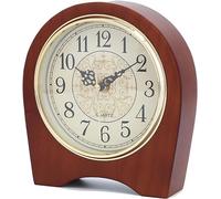 Wooden Mantel Clock for Living Room Decor, Decorative Clock for Fireplace, Desk, Shelf & Home Décor Gift